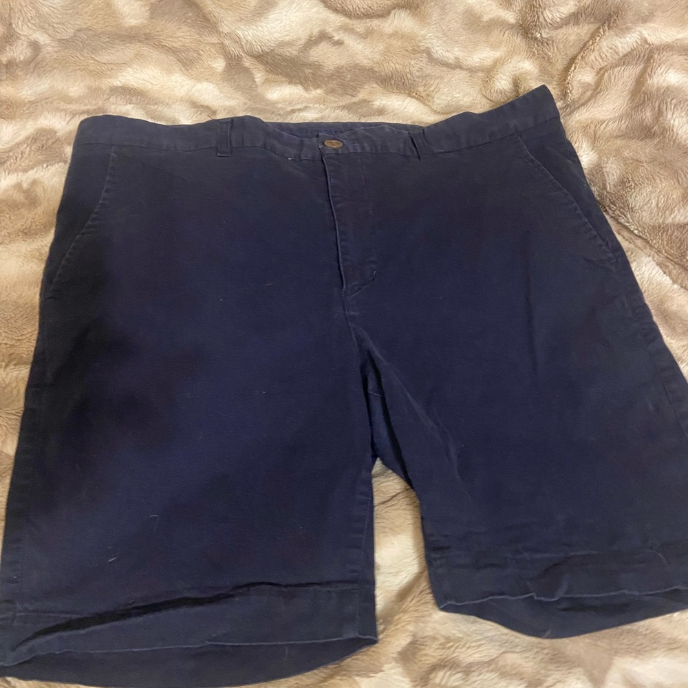 Southern Proper Dark Blue Flat Front Shorts